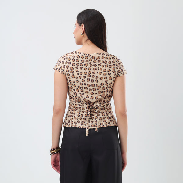 Leopard Lace Top