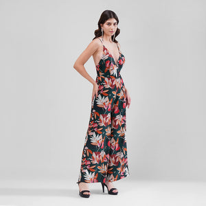 Tropical Nights Plunge Jumpsuit