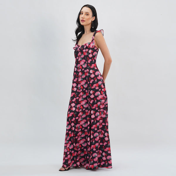 Midnight Petals Maxi Dress