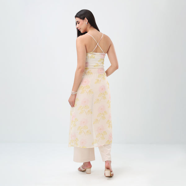 Daisy Veil Floral Kurti