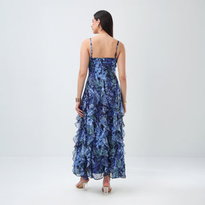 Ocean Bloom Ruffle Dress