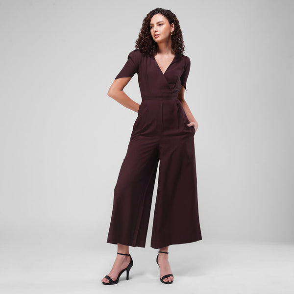 Plum Power Jumpsuit (Wine)