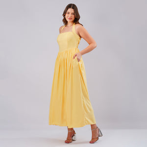 Golden Hour Halter Dress