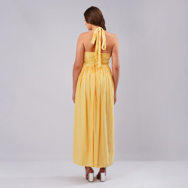Golden Hour Halter Dress