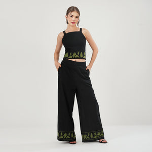 Botanic Charm Co-ord Set (Black)