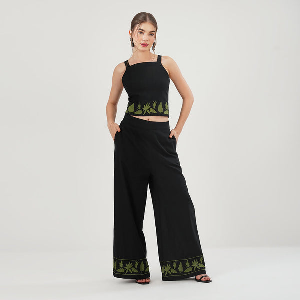 Botanic Charm Co-ord Set (Black)