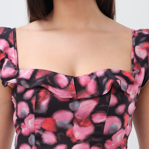 Midnight Petals Maxi Dress