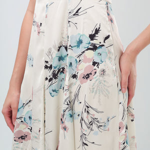 Ivory Blossom Midi Dress