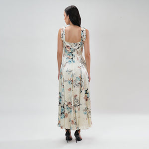 Ivory Blossom Midi Dress