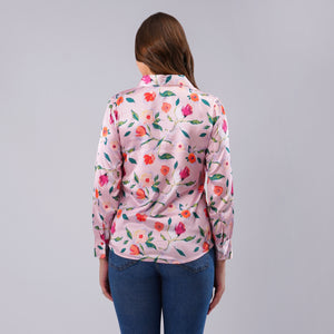 Blush Bloom Satin Shirt