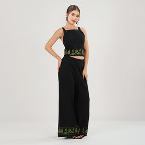 Botanic Charm Co-ord Set (Black)