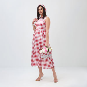 Gingham Bloom Dress