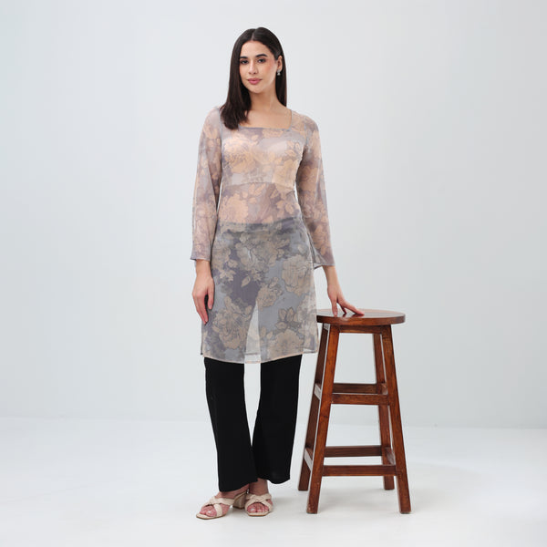 Cloudy Bloom Kurti