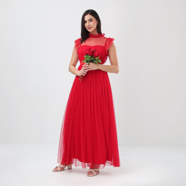 Scarlet Charm Maxi Dress
