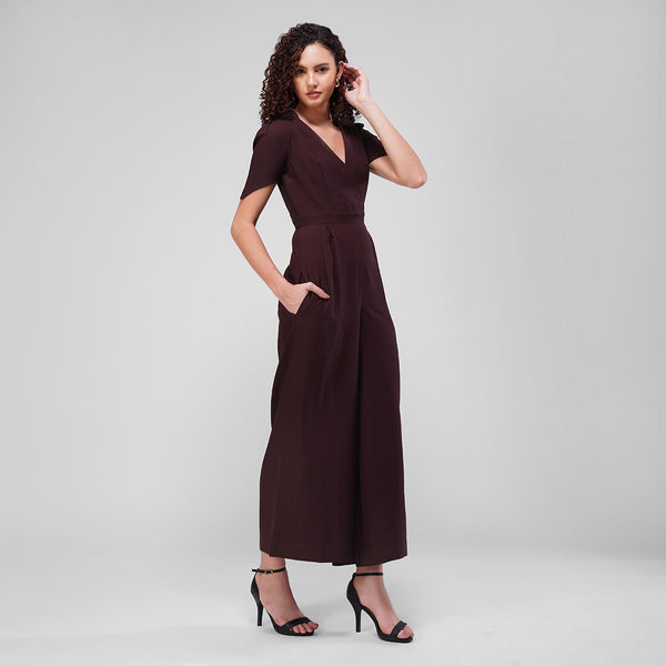 Plum Power Jumpsuit (Wine)