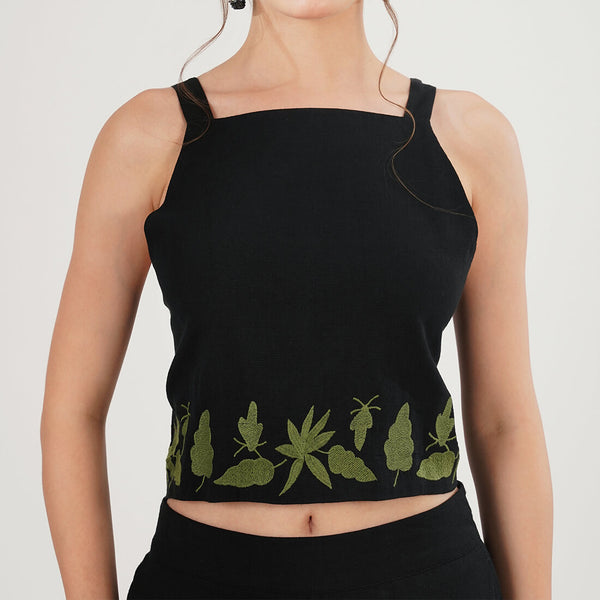 Botanic Charm Co-ord Set (Black)