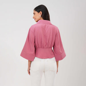 Wrap Crop Top (Blush)