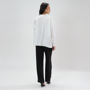 Satin Glow White Shirt