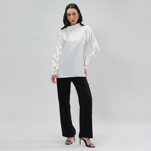Satin Glow White Shirt