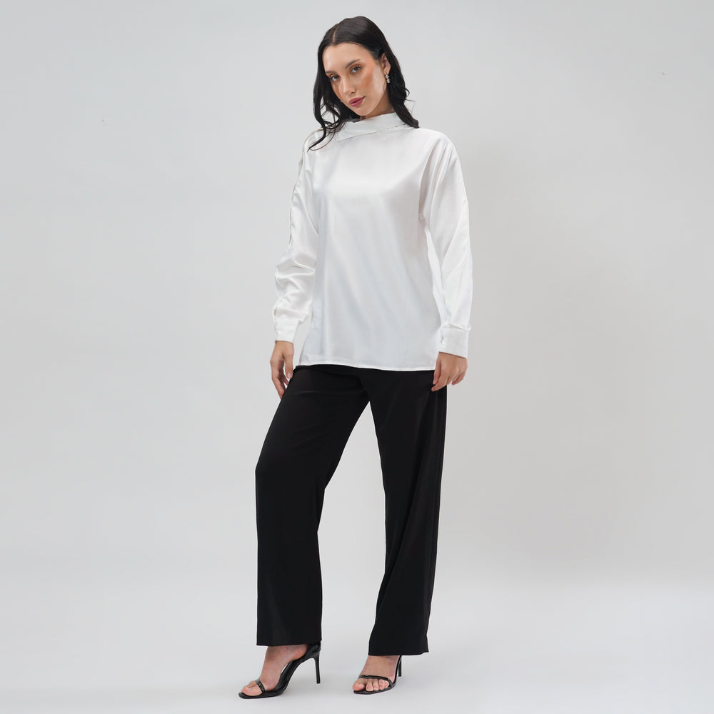 Satin Glow White Shirt