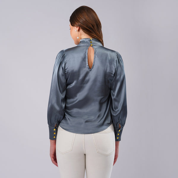 Midnight Luxe Satin Top