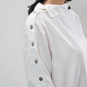 Satin Glow White Shirt