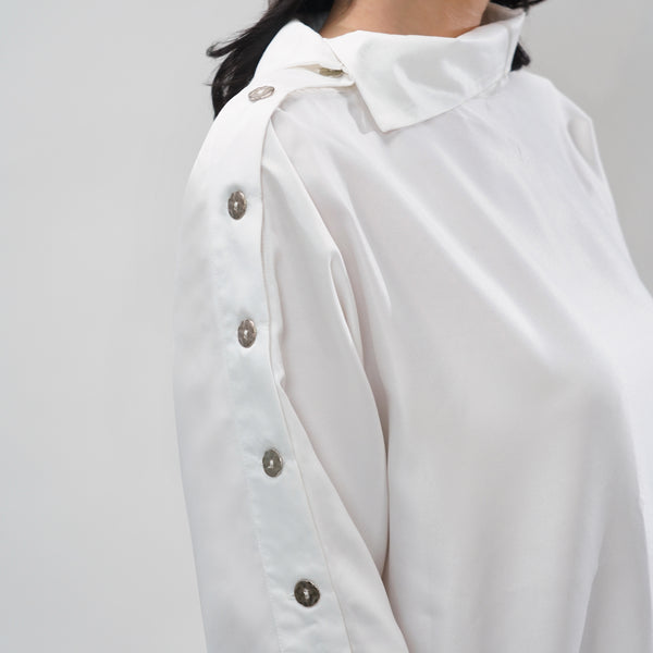 Satin Glow White Shirt