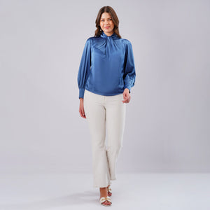 Royal Sapphire Satin Top