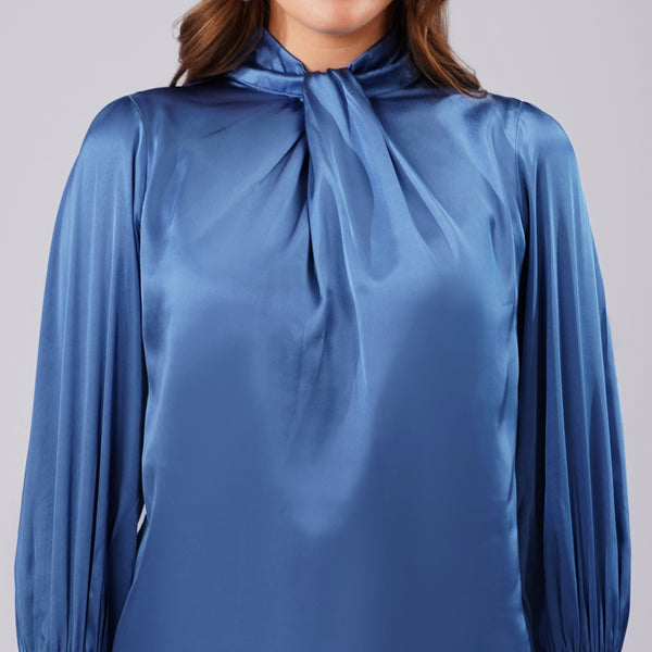 Royal Sapphire Satin Top