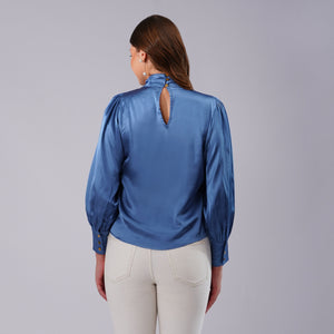 Royal Sapphire Satin Top