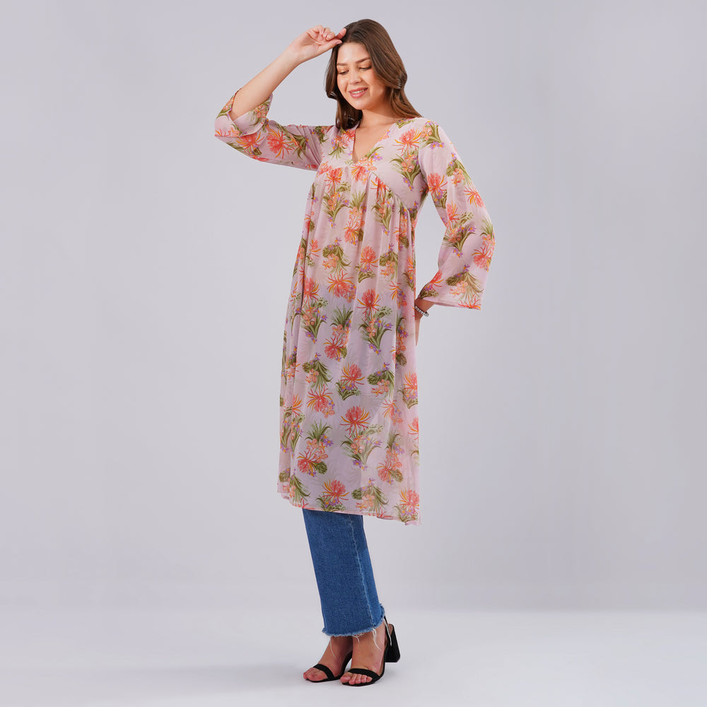 Soft Petals Floral Kurti