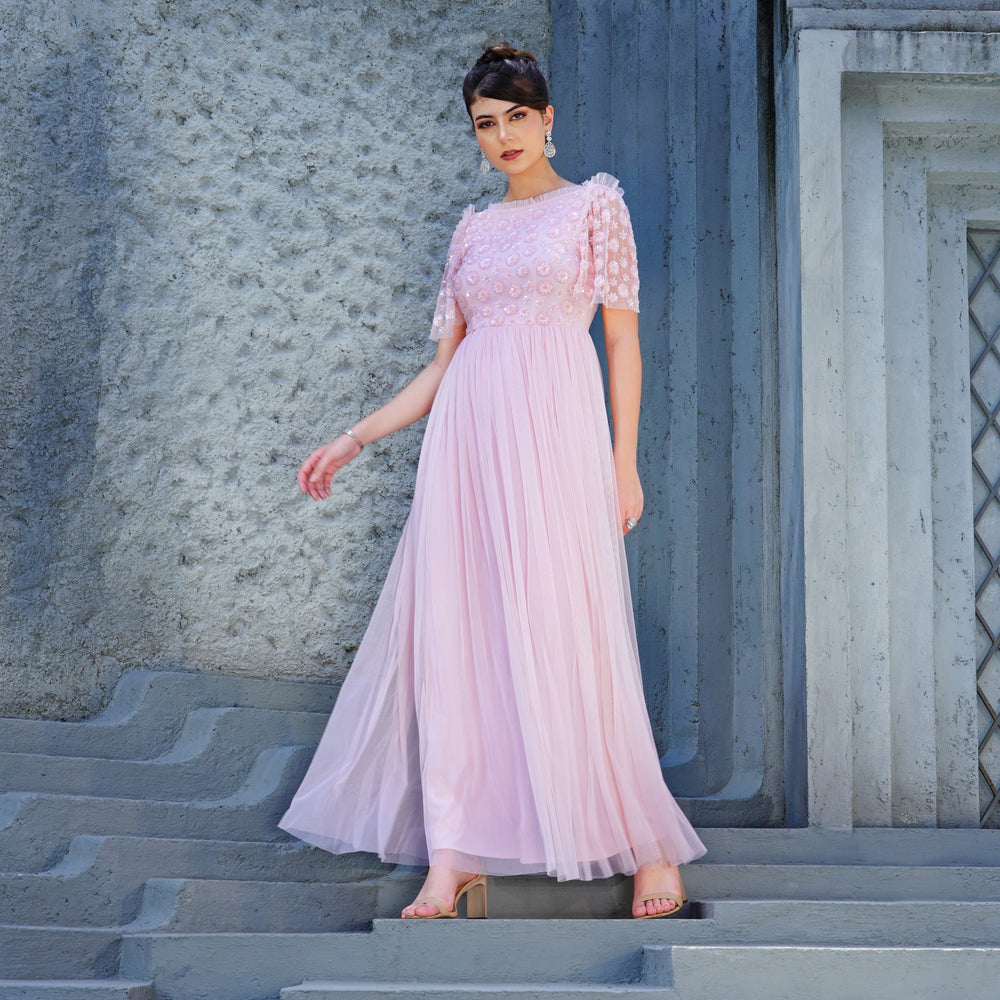 Blush Pink Sequin Dream Gown