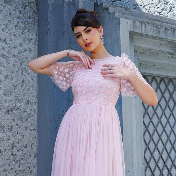 Blush Pink Sequin Dream Gown