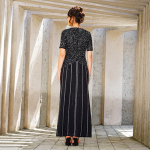 Midnight Sparkle Stripe Gown