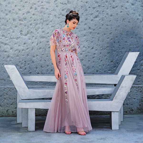 Enchanted Blossom Embellished Gown