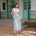 Silver Wave Sequin Glam Gown