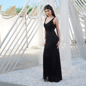 Classic Noir Glam Gown