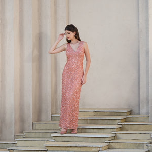 Rose Gold Sequin Elegance Gown