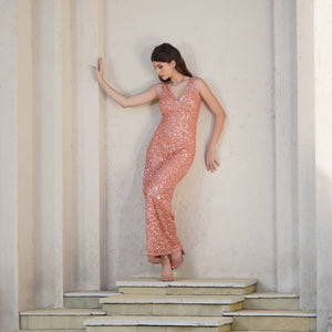 Rose Gold Sequin Elegance Gown