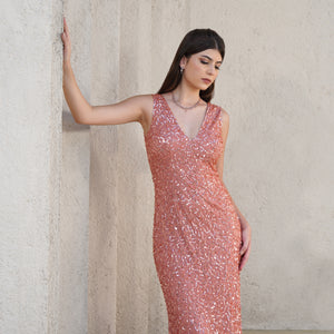Rose Gold Sequin Elegance Gown