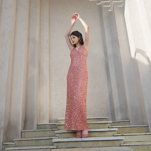 Rose Gold Sequin Elegance Gown