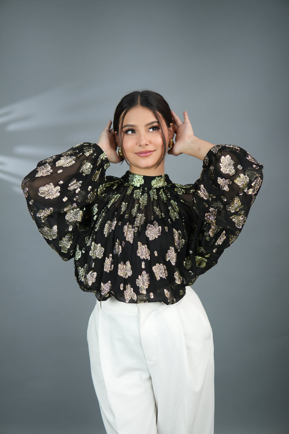 Noir Gold Luxe Top