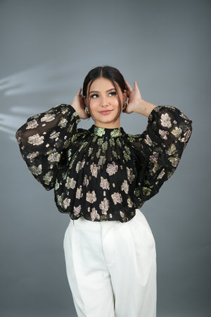 Noir Gold Luxe Top