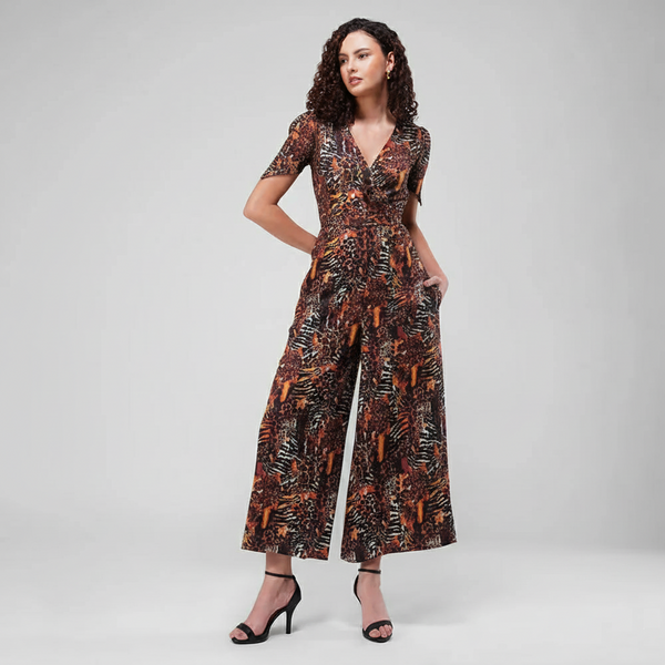 Plum Power Jumpsuit (Jungle Print)