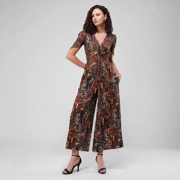 Plum Power Jumpsuit (Jungle Print)