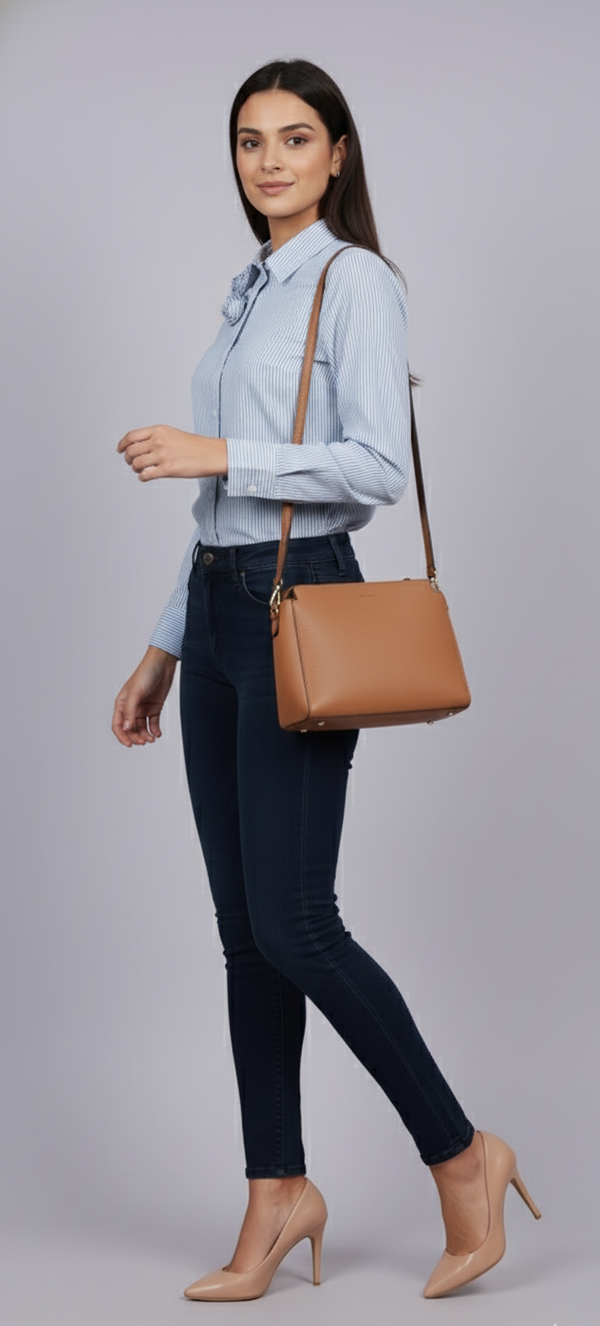 Stripe Floral Shirt (Sky Blue)