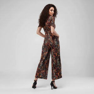 Plum Power Jumpsuit (Jungle Print)