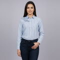 Stripe Floral Shirt (Blue Strip)