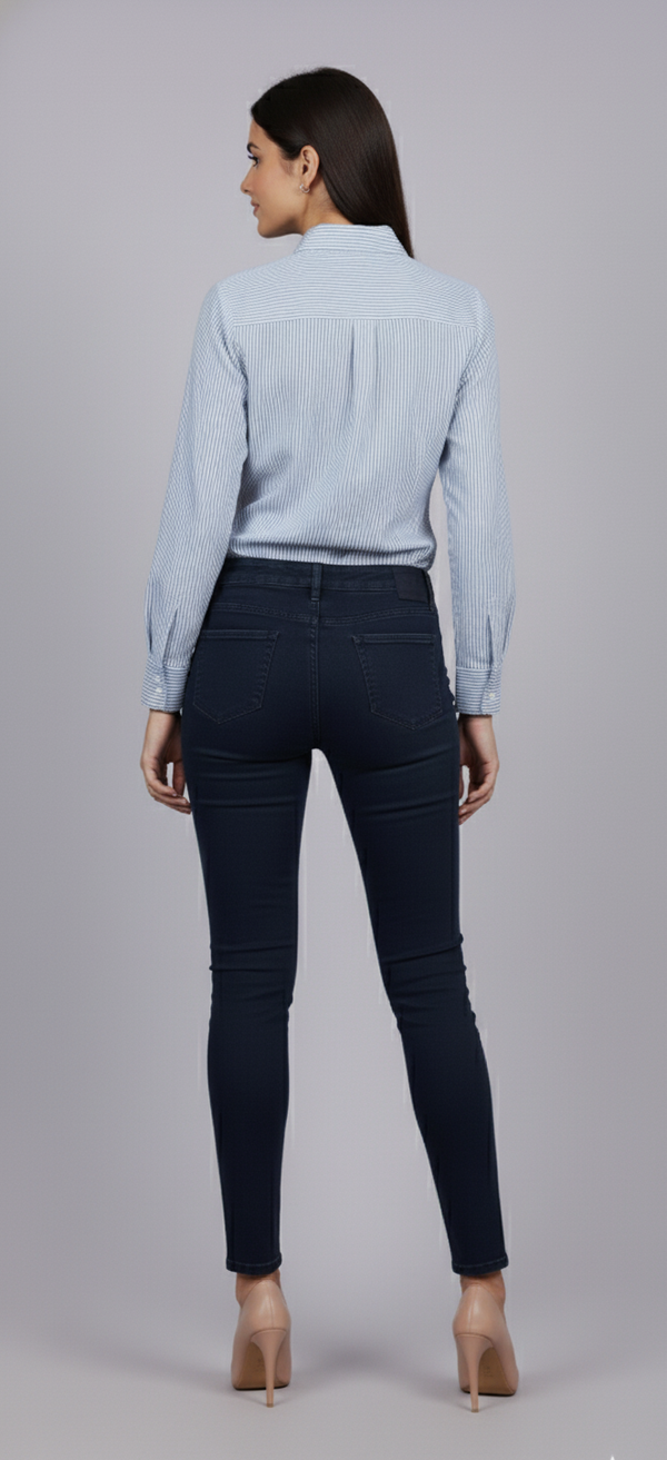 Stripe Floral Shirt (Sky Blue)