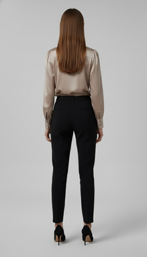 Luxe Satin Classic Shirt (Champagne Beige)